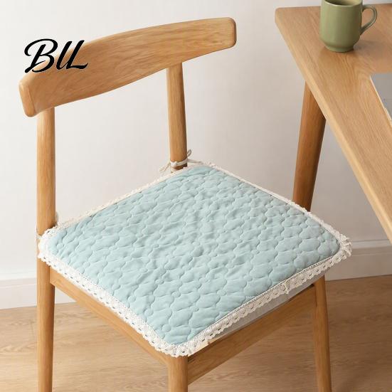 Warm Seat Cushion for Hard Chairs Plush Chair Pad with Ties, Non Slip Lace Trim, Washable Pads Straps 16 x Inch Dining Office Comfortable