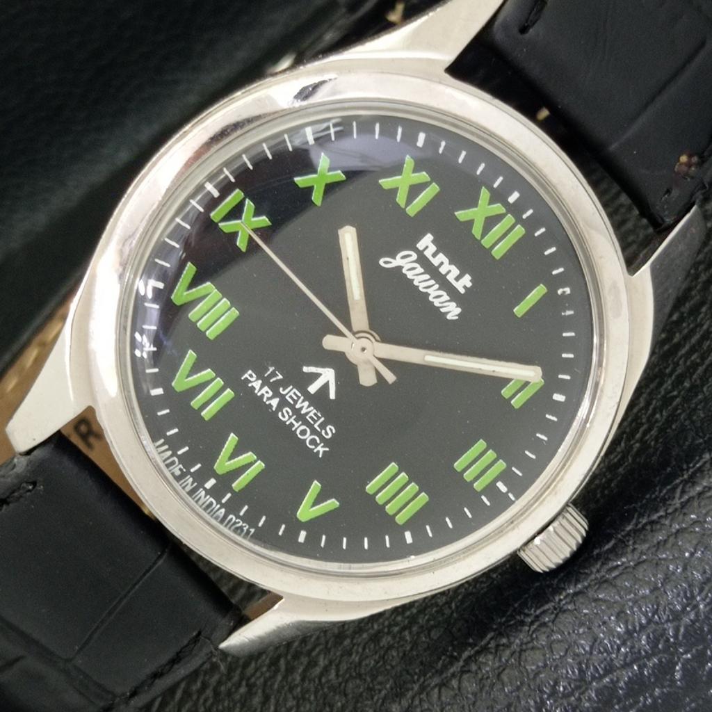 

INDIAN HMT JAWAN HAND-WINDING MENS BLACK COLOR DIAL WATCH a431082-2 R105-a431082