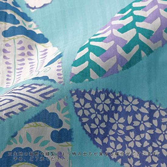 Kimono Yukata Made in Japan Baumwoll-Kimono mit floralem Chiyogami-Muster [Kyoto Yuzen] Damen (Einzelexemplar) - Nihonbashi/Haibara - - Hochwertig -