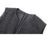 Winter 2025 Grey High-End Wool Sleeveless V-Neck Vest Dress for Important Occasions