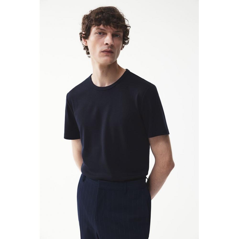 H M sliM FiT T sHirT Navy Blue