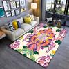 Floral Pattern Living Room Carpet with Vibrant Colors and Exotic Style Suitable for Use As an Anti-slip for Living Room Bedroom Sofas