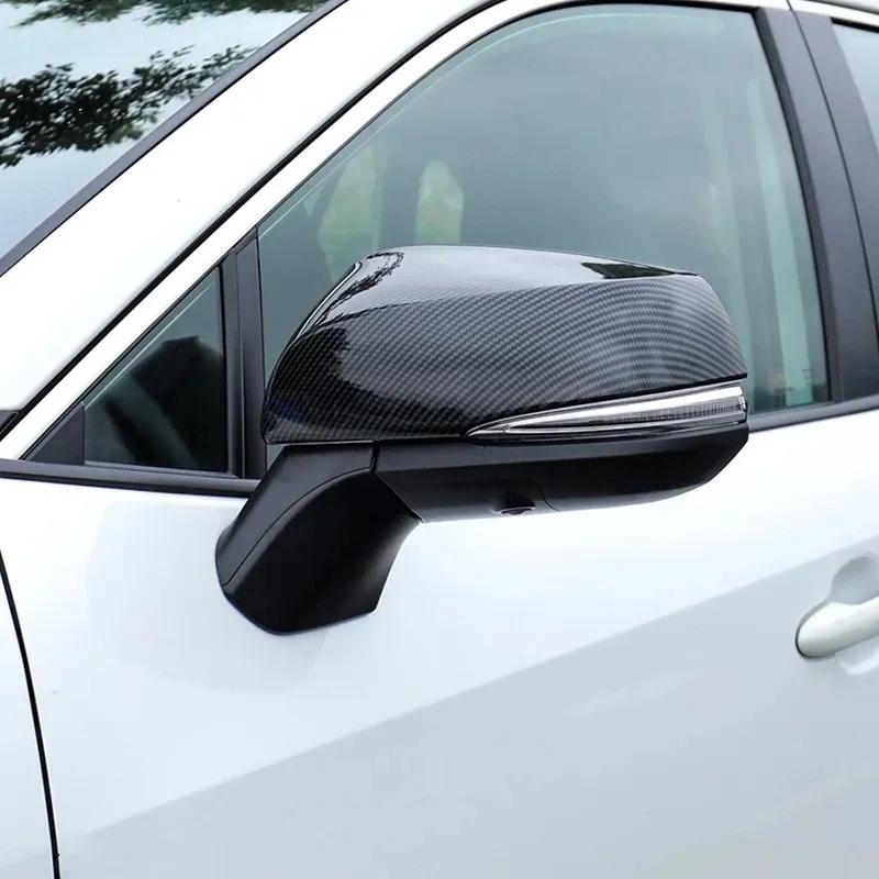 For Toyota Grand Highlander 2024 2025 Black Car Side Rearview Mirror Cover Rear View Mirror Rain Eyebrow Board Sunshade Cover