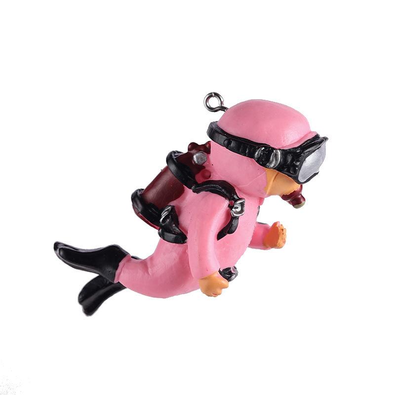 Floating Diver Fish Tank Decorations Cute Resin Frogman Aquarium Ornaments