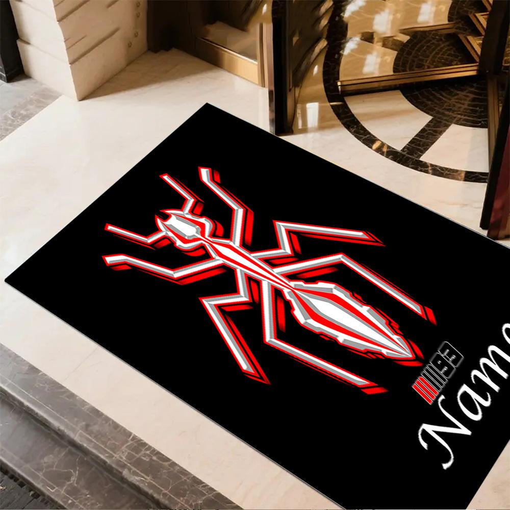 Ant Symbol Design Customize Your Name Floor Mat Design for Dining Room Decorate Room Kitchen Entryway Anti-slip Rug Decorate Offices Wedding Party Gif