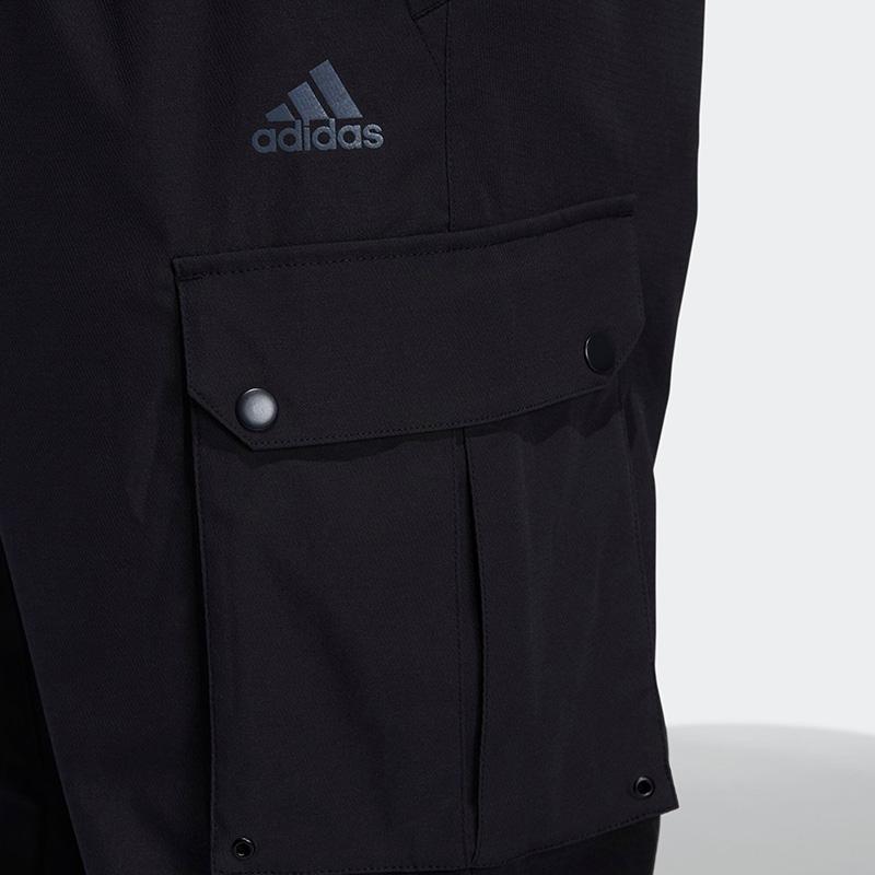 Adidas Loose Sports Running Cargo Casual Pants Men Bottoms Black H39859