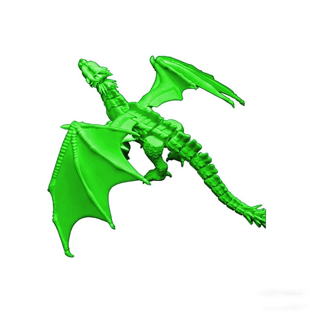 3D Printed Dragon Joint Movable Model Ornament - Colorable Boys' Toy Figurine For Children'S Gift