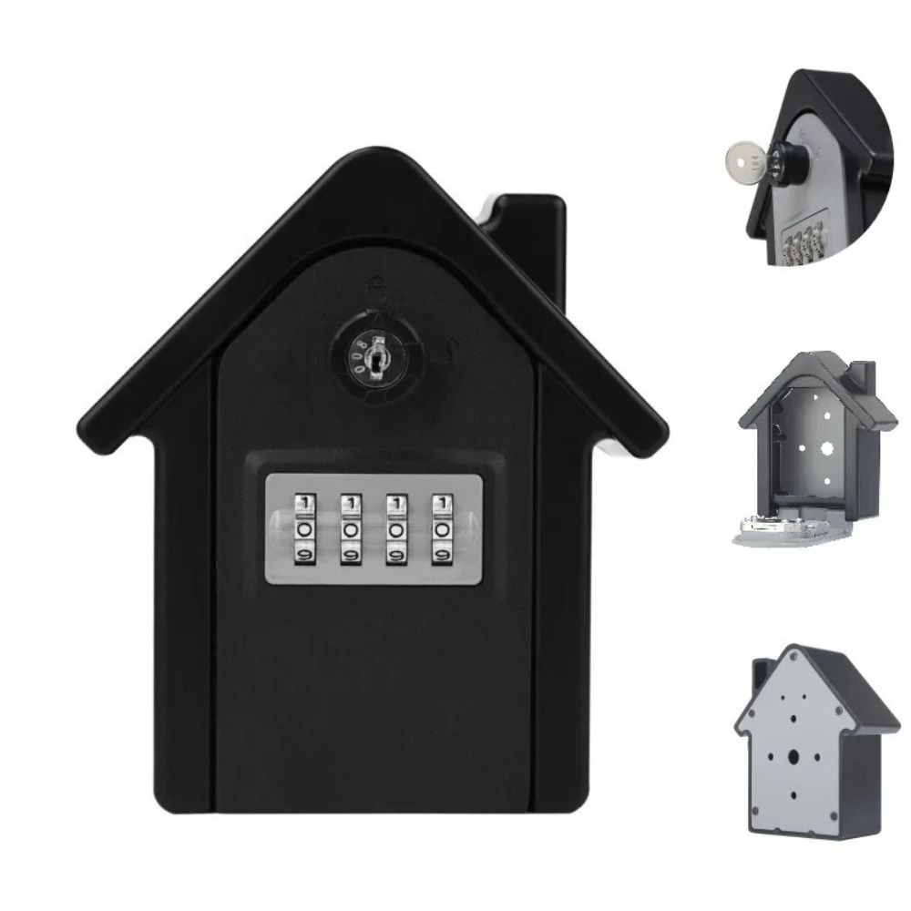 Waterproof Key Lock Box Weatherproof Key Storage Box Combination Lockbox Construction Site