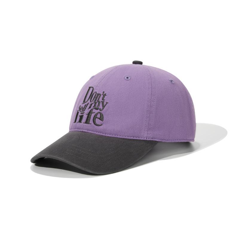 Trendy Baseball Cap, Male and Female Alphabet Embroidery Color Matching Soft Top Cap, Couple Sunshade Curved Brim Hat