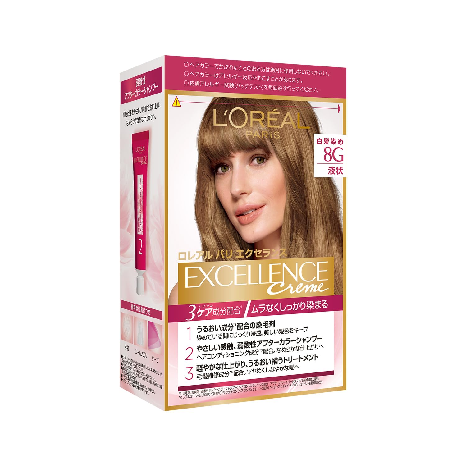 

Paris Excellence R Liquid Hair Dye for Gray Lighter Chestnut with a Yellowish Tone L Oreal Hair, 8g,