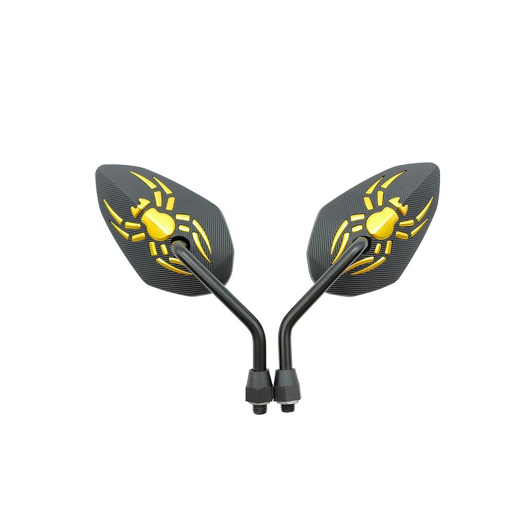 

1 пара 10 мм мото зеркал заднего вида для мотоцикла, боковое зеркало для мотокросса Vespa Piaggio, квадроцикла, внедорожного скутера, зеркало для мотоцикла золотой