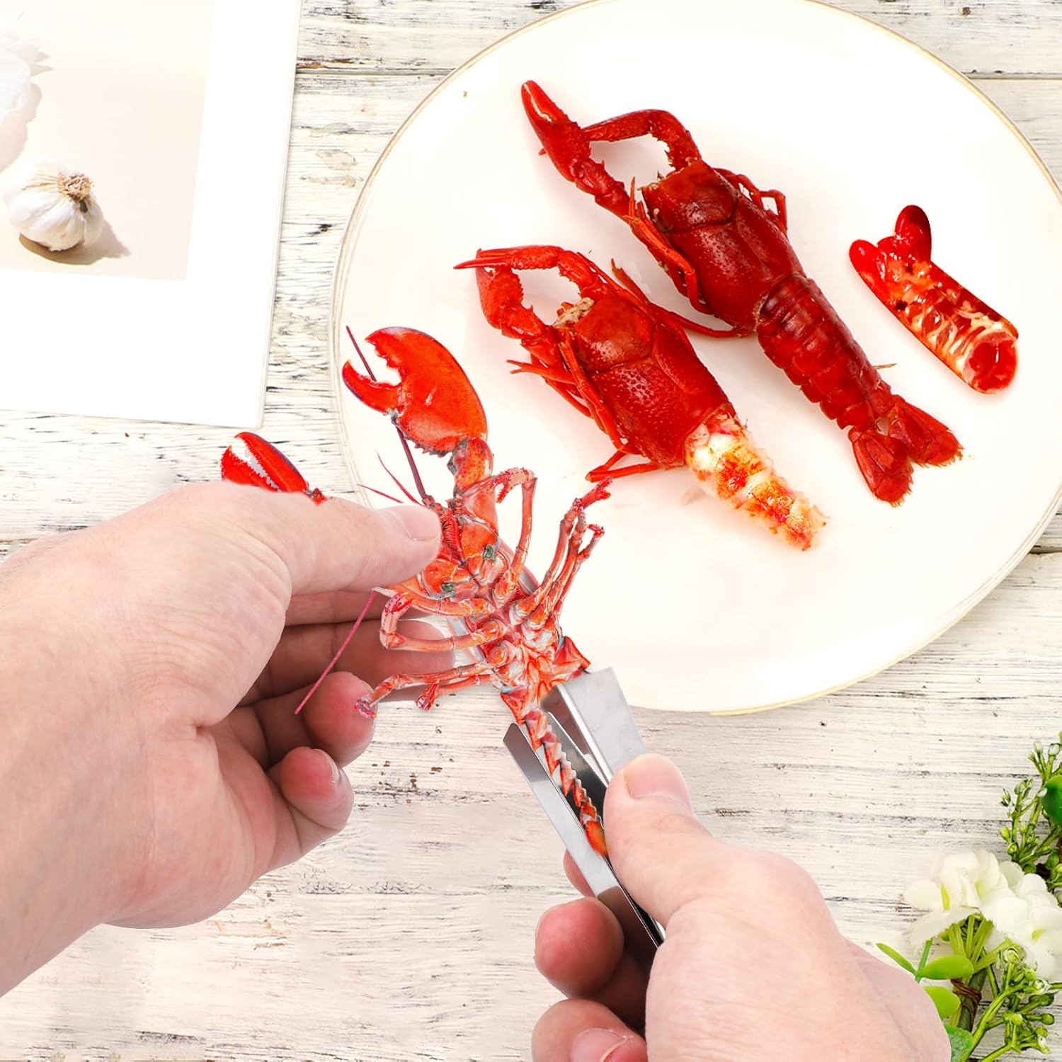 2pcs Crawfish Peeler Tools, Durable Stainless Steel Fast Crawfish Tail Remover Tool Shrimp Sheller Opener Crayfish Peeling Shucker Practical Kitchen