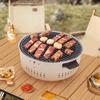 Přenosný gril Korejský vařič na dřevěné uhlí Nerezový dělený BBQ vařič Kulatý nepřilnavý grilovací stojan pro venkovní kempování