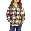 Children's Long-sleeved Loose-fitting Pullover Hoodie With Drawstring And Solid Color