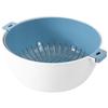 Double-Layer Plastic Drain Basket: Multi-Use Kitchen & Living Room Bowl for Washing Vegetables and Serving Fruit.