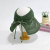 Women's Wire Brim Ribbon Sun Cap for Summer Travel