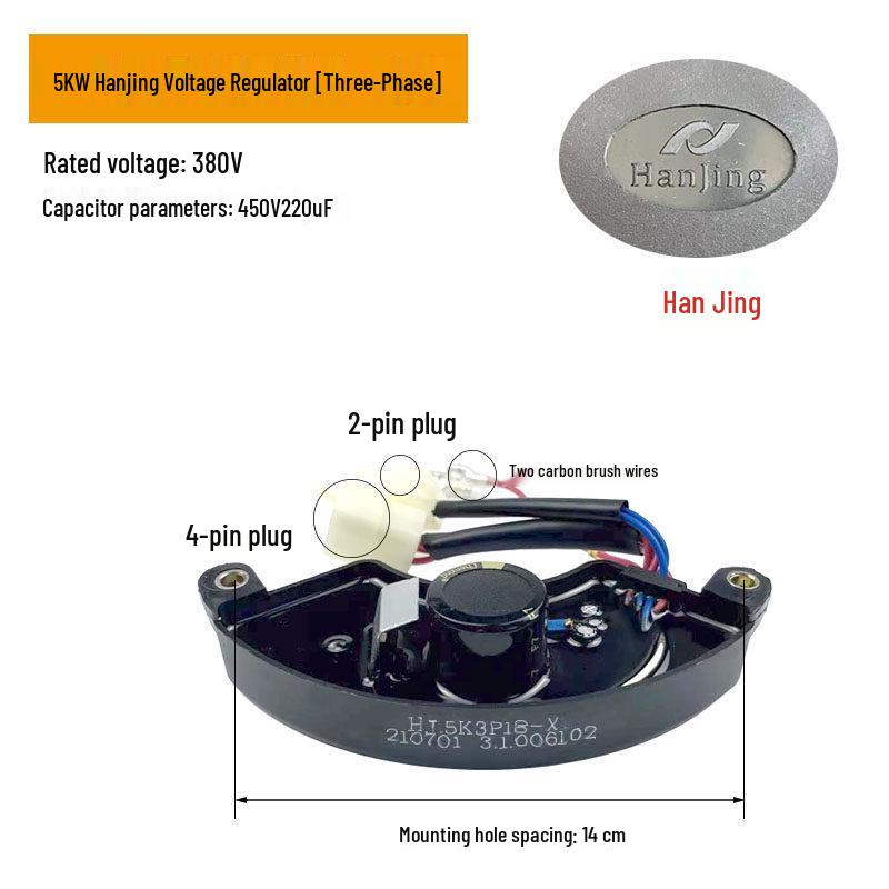 AVR Voltage Regulator for 2-8KW Gasoline Generator, Diesel Engine, Single/Three-Phase Equal Power