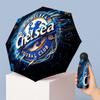 Chelsea FC Pattern Printed Mini 5 Folds 8 Ribs Compact Umbrella Windproof Waterproof Lightweight Portable Folding