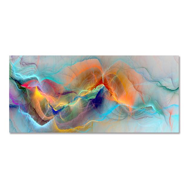 

Абстрактная красочная живопись, современное искусство на холсте, модная большая форма освещения, настенные картины для гостиной, горизонтальные постеры с принтом 60cm×150cm NoFrame