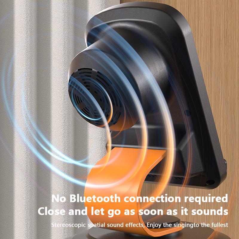 (3 In 1)Bluetooth Sensing 2 Mode Phone Holder Wireless Speaker Portable Surround Sound Subwoofer Boombox Tablet Brack Lazy Stand