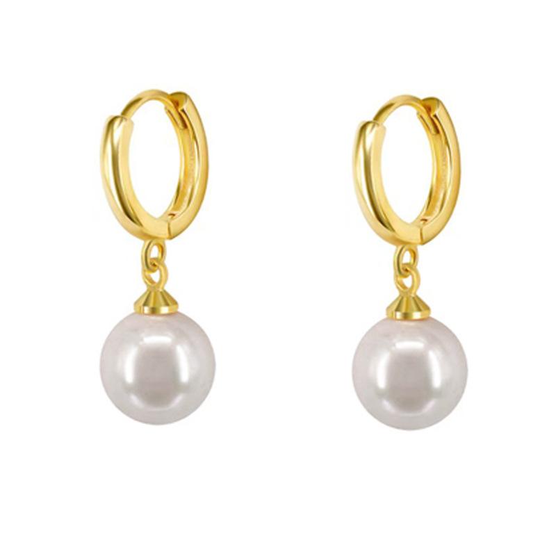 

Стильные и простые длинные серьги с жемчугом, персонализированные серьги, серебряная игла S925, ретро-темперамент, серьги с бусинами, женские