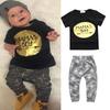 Spring & Summer INS Style Baby & Kids Short Sleeve Printed T-Shirt and Pants Set