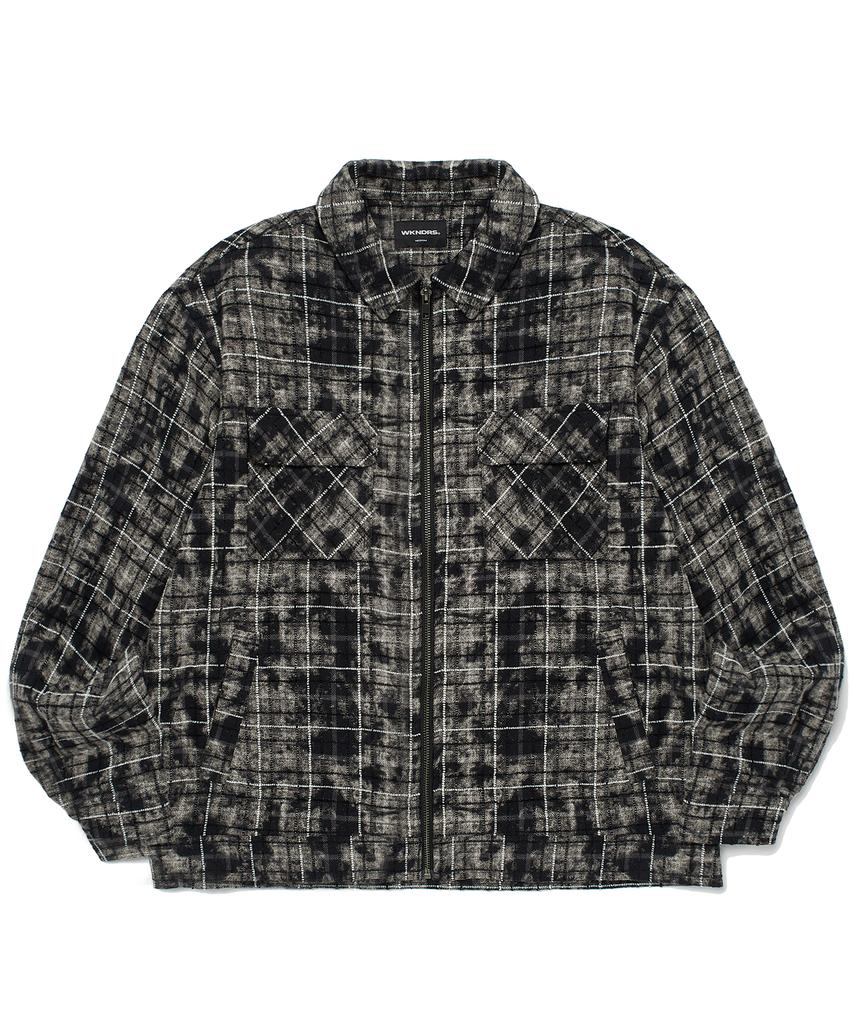 WKNDRS Checkered Zipup Shirt (Black)