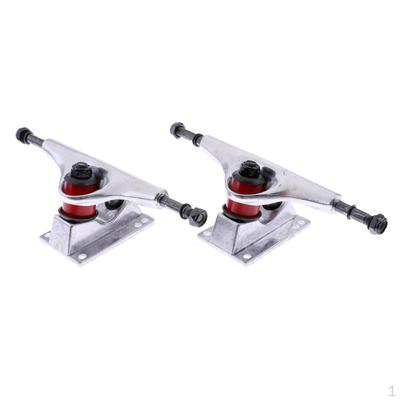 5" Aluminium Alloy Longboard Skateboard Trucks Impact Resistance - Silver