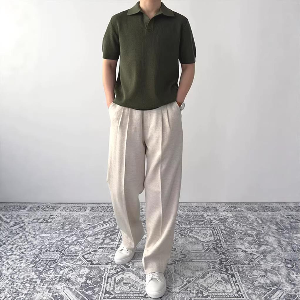 Mens American Vintage Loose Straight Casual Work Long Trousers M