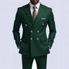 Fashion Men's Leisure Boutique Business Banquet Solid Color Wedding Double Breasted Slim Fit Suit Blazers Jacket