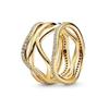 New 925 Silver Sparkling Bow Double Hearted Zircon Ring for Women DIY High Quality Wedding Jewelry Gifts