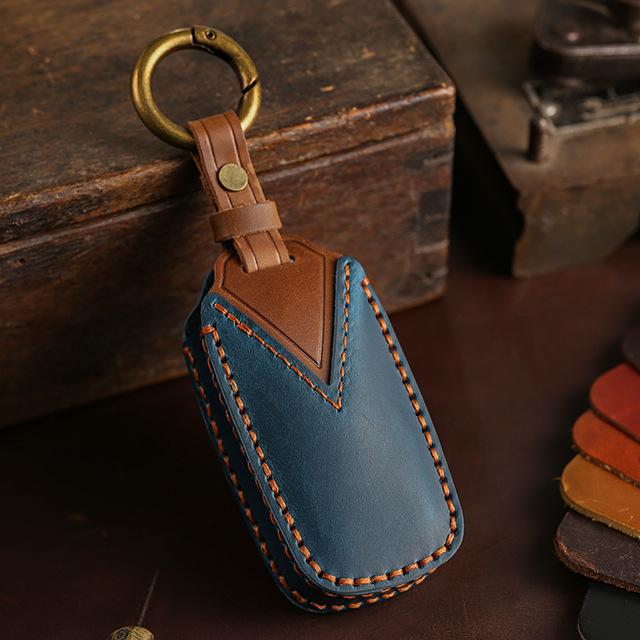 2 3 Bottons Genuine Leather Auto Key Fob Cover Case Key Fob Remote Fit For Toyota Malaysia Perodua Yaris Ativ Raize Veloz Avanza Rush Daihatsu Key