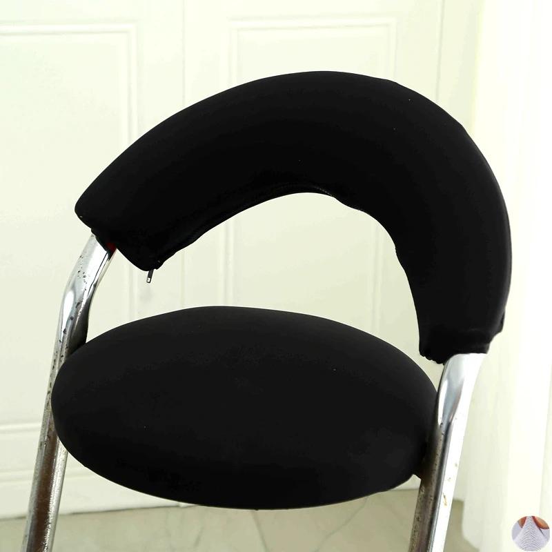 Split Low Back Chair Cover Corn Velvet Solid Color Simple Elastic Modern Home Decor Chair Dust Protect Cover Office Stool Covers