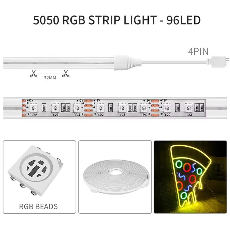 Smart Neon Strips Light Outdoor Neon Light Strip Waterproof Flexible Led Lighting Strip Neon Led Lights Strips Music Sync
