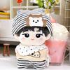 Striped Hat 10cm Cotton Doll Clothes Suit Doll Dress Up Set Doll Clothes Outfit  Children's Gift