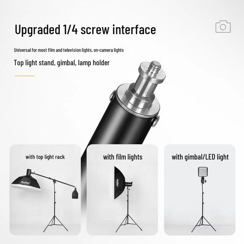 Stativ na mobilní telefon se světelným stojanem pro živé vysílání a fotografování, nastavitelná výška od 1,6 m do 2,1 m