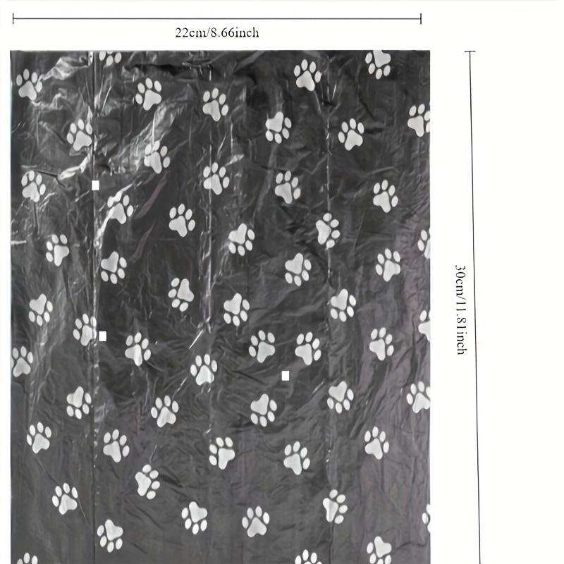 5 Rolls Extra Thick Leak Proof Dog Waste Bags Paw Print Durable Outdoor Walks Easy To Clean
