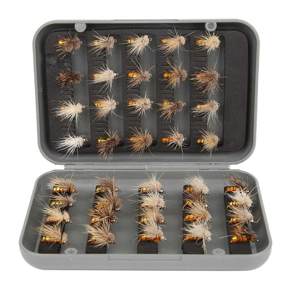 Set of 40 Tenkara Fly Sets, Dry Flies, for Tenkara Fishing, River Fishing, Stream Fishing, and Trout Fishing