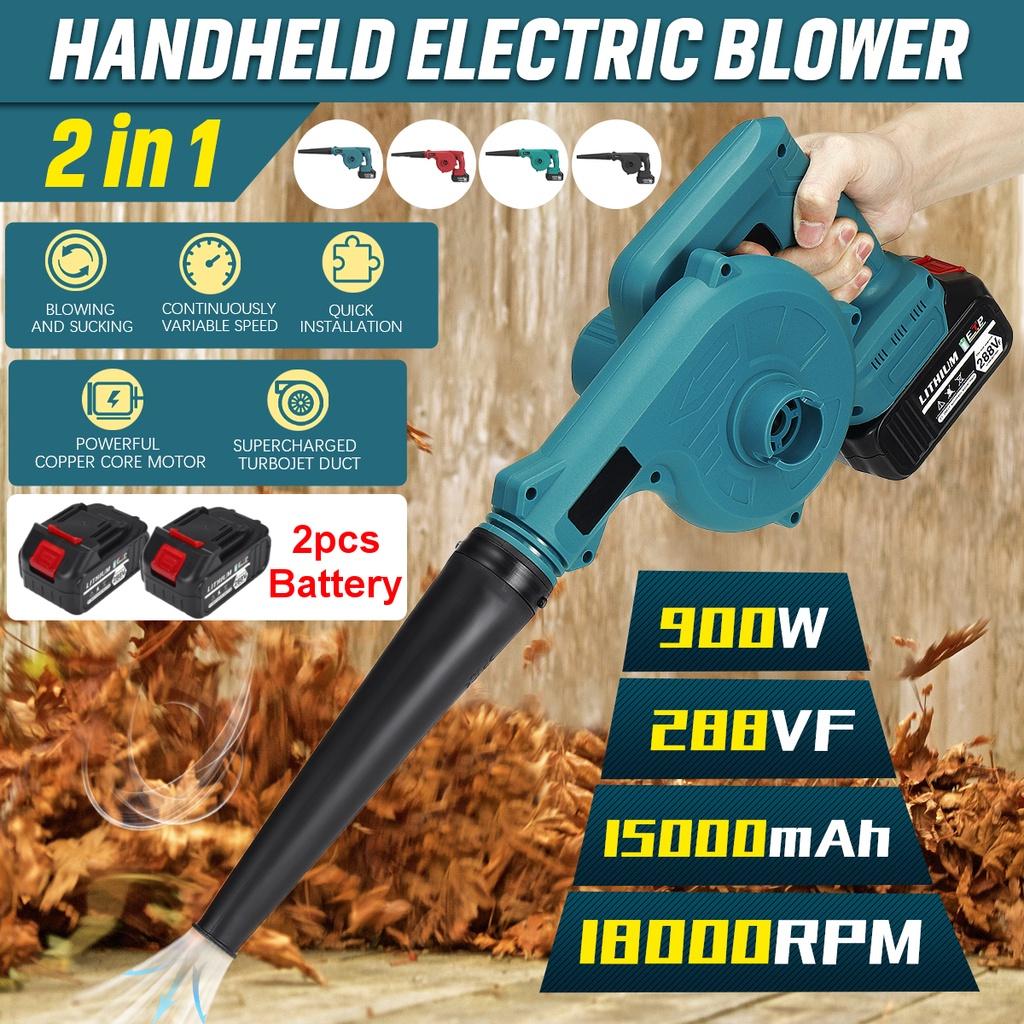 110V/220V 2 IN 1 Air Blower & Suction Dust Cleaner Wireless Blower With 15000mAh Battery100Kpa Vacuum Cleannig Leaf Blower Power Tools 900W