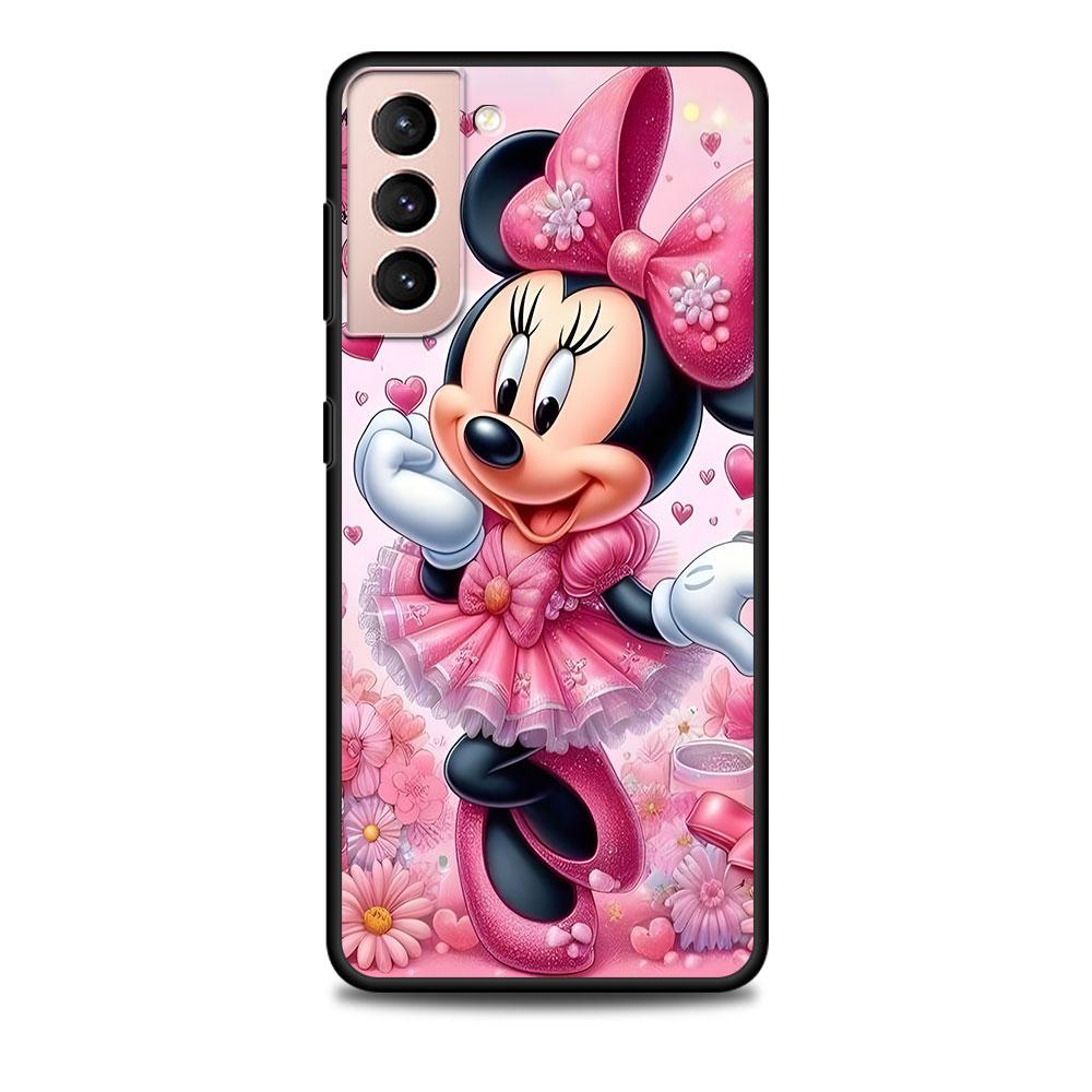 

Cartoon Minnie Case for Samsung Galaxy S23 S10e S10 S21 FE S22 S9 S24 Ultra S20 Plus Soft Black TPU Phone Cover Bumper Samsung S9