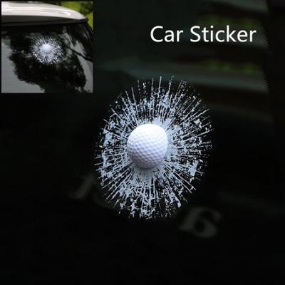 Auto Kreatives 3D Ball Design Tennis Baseball Treffer Glasfenster Windschutzscheibe Aufkleber