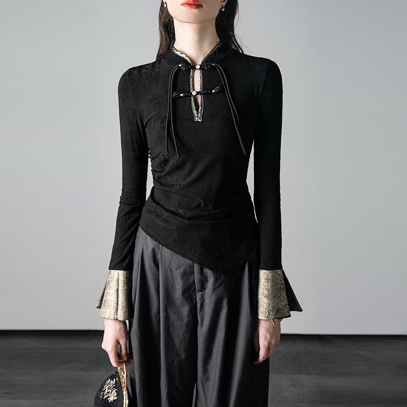 Women's Chinese-Style Tops: New Slim-Fit Autumn & Winter Shirts