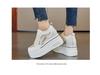 Women's Height-Boosting Thick-Soled White Sneakers for Spring & Autumn A8905