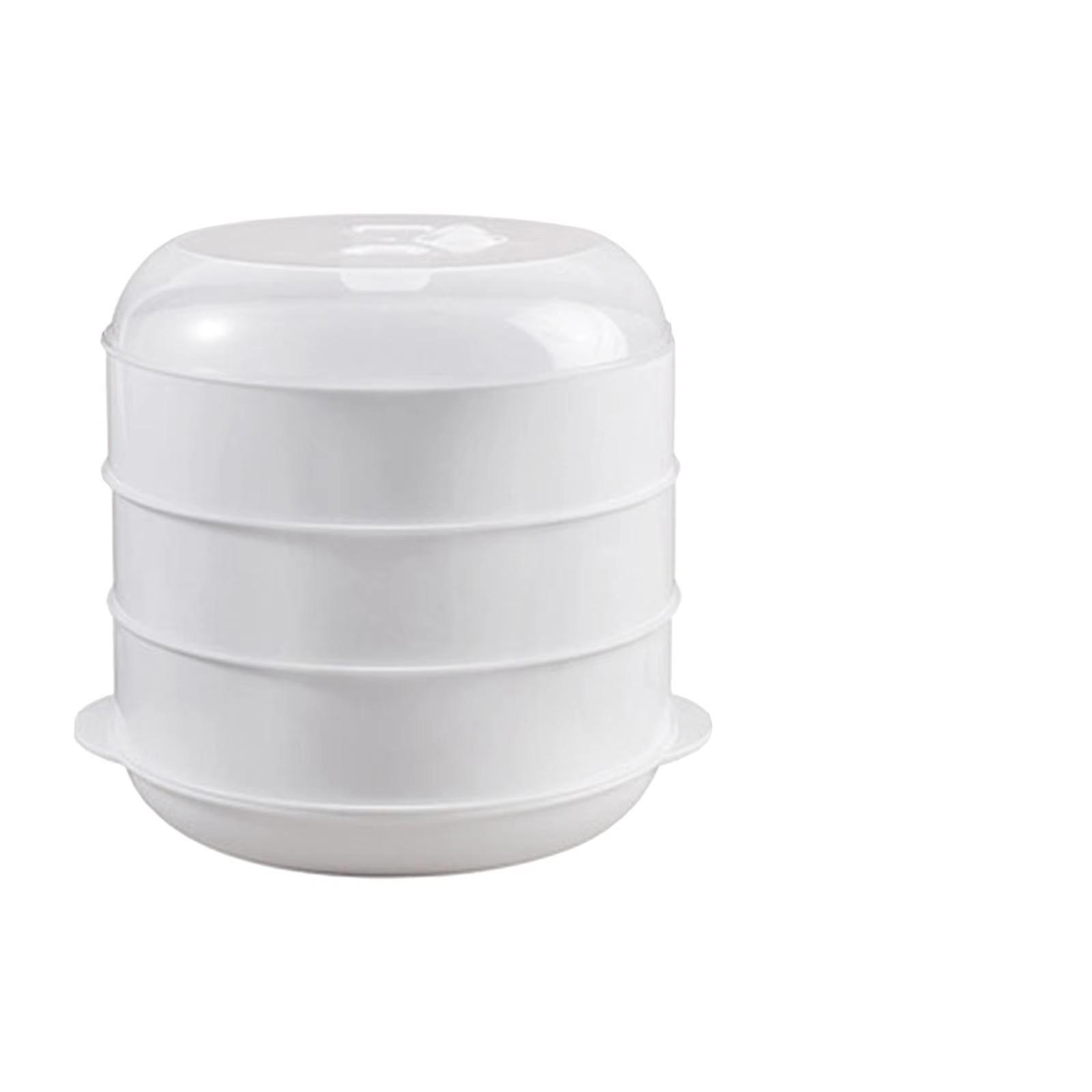 Microwave Steamer Basket with Lid Multi-functional Plastic Steaming for Home Kitchen белый
