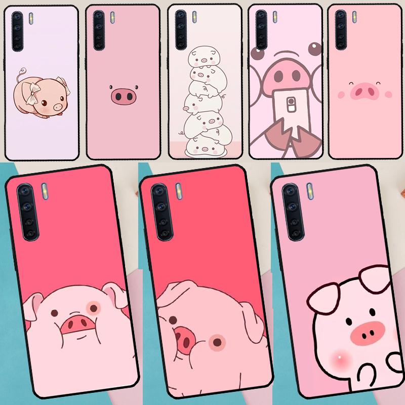 Adorable Cute Pigs Piglets Phone Case For Oppo A16 A76 A78 A96 A58 A18 A38 A98 A17 A77 A80 A40 A60 A74 A94 A54 A15 A57S