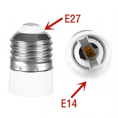 E27 To E14 Light Holder Converter E14 Lamp Socket Adapter E27 Lamp Base Fireproof Material Screw Mouth Changer Lamp Socket