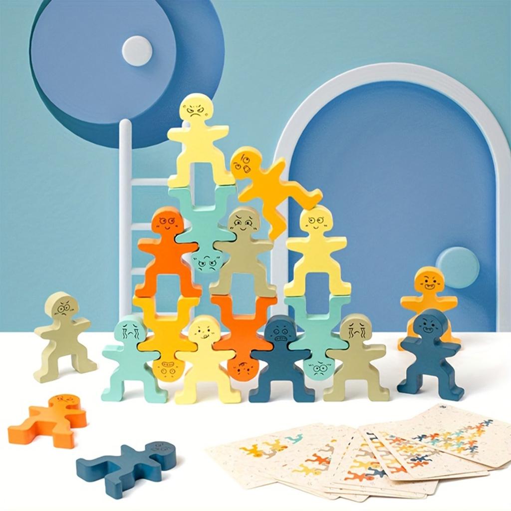 Little Man Balance Stacking Wooden Fun Educational Early Education Hands-on Balance Ability Training Enlightenment Toy