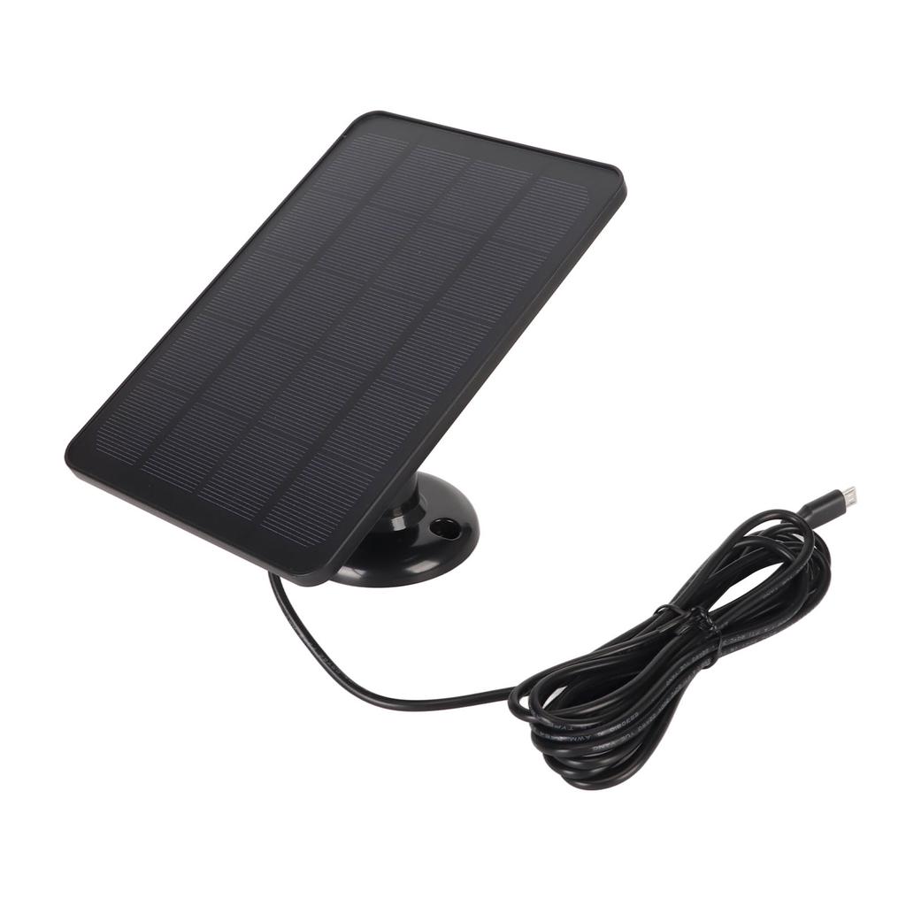Camera Solar Panel IP65 Waterproof Camera Charger 5V 4W High Efficiency for Micro USB C
