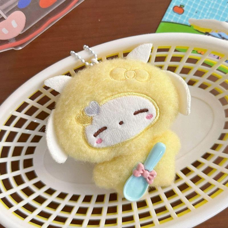 Cute Kawaii Plush Keychain Little Lamb Anime Keyring For Bag Gift For Girls Kids A1