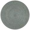 Handmade Rug Jute Round 120 Cm Olive